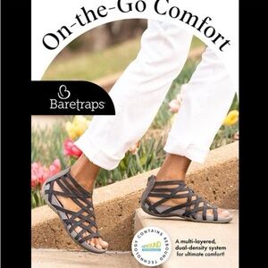 BareTraps Gray Strappy Sandals for Everyday Comfort